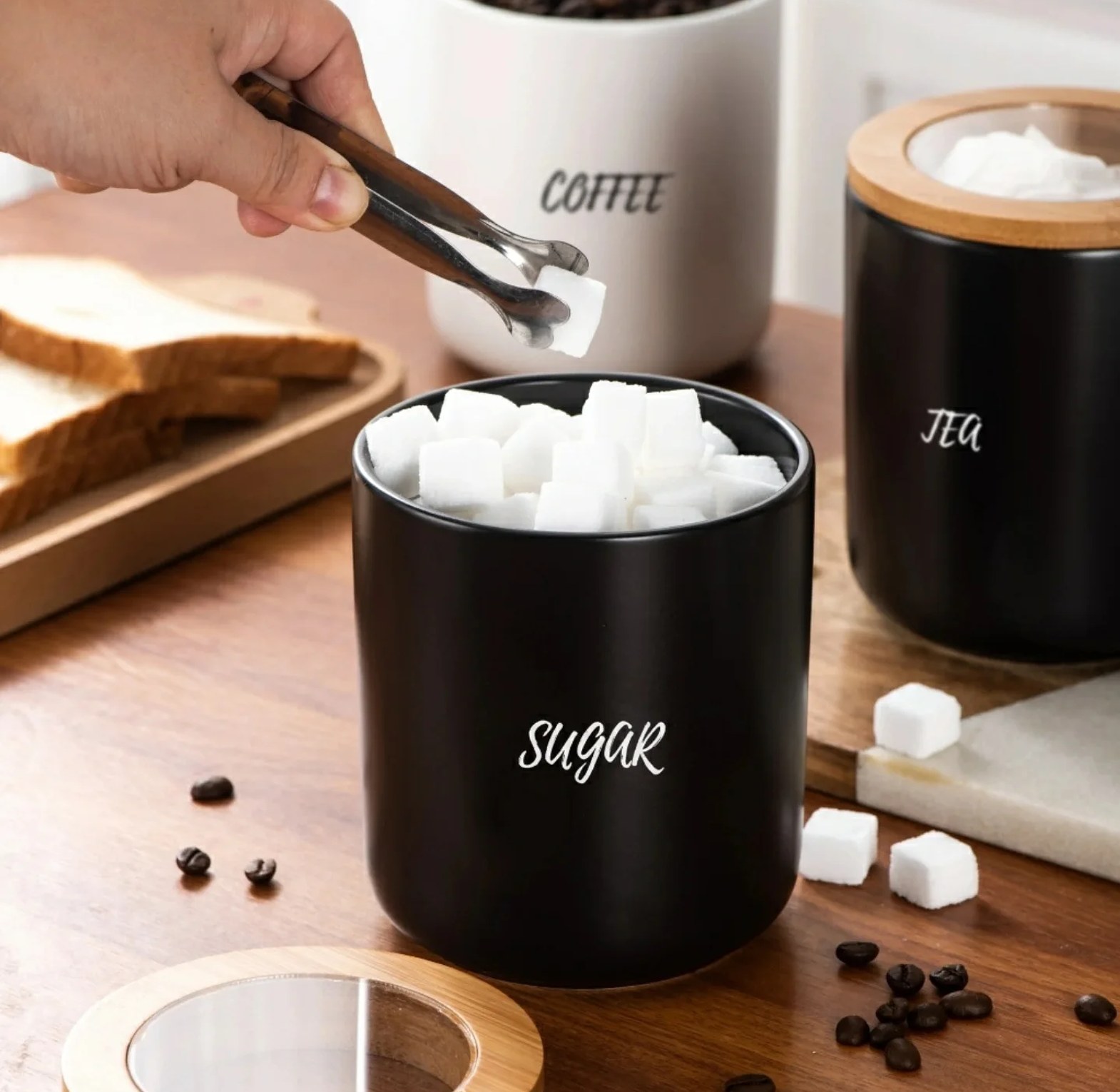 3-Piece Modern Ceramic Storage Set (850ml) image