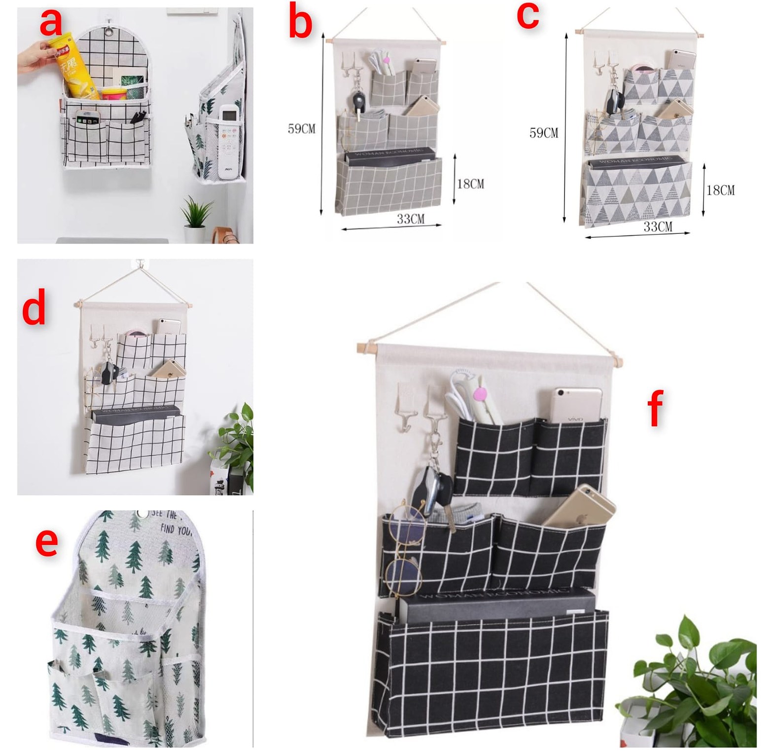 Over-The-Door Magazine Storage Pockets image