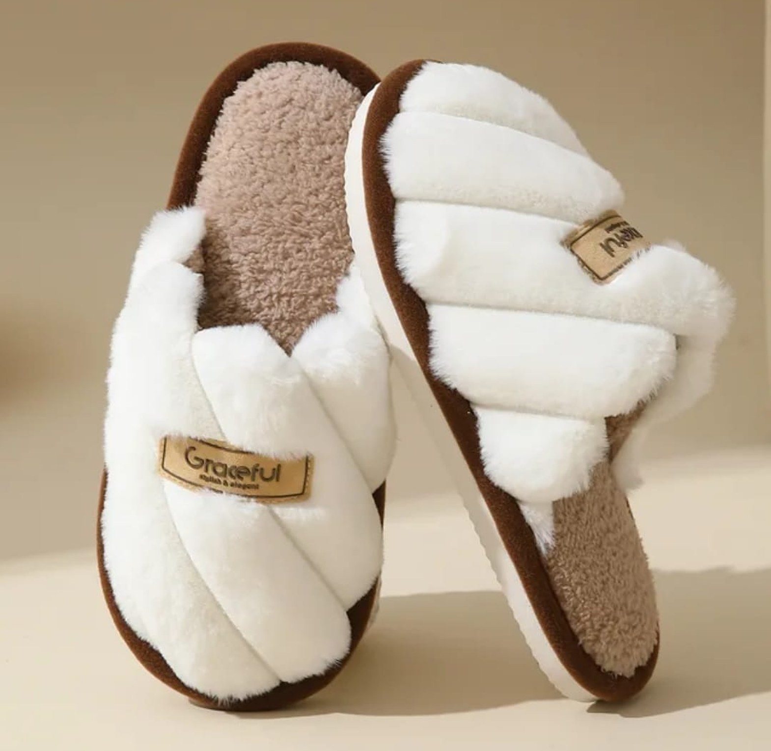 Women’s Pink Flat Heel Cotton Slippers image