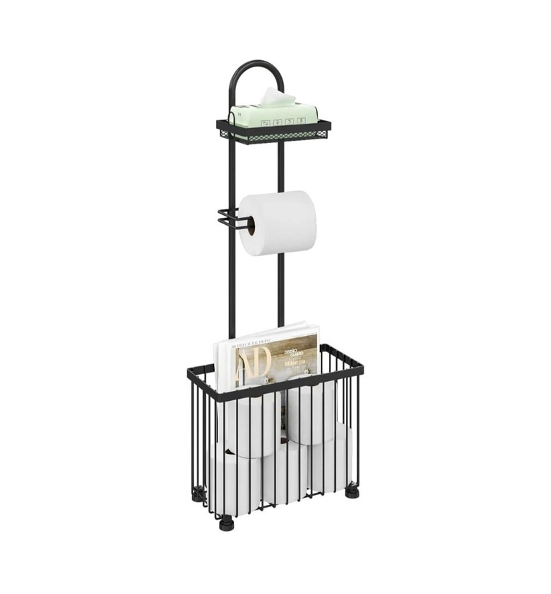 3-in-1 Multi-Functional Bathroom Storage Organizer & Toilet Paper Holder image