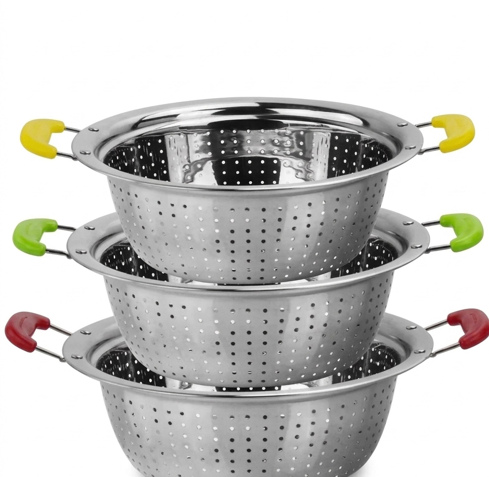 Stainless Steel Kitchen Colander Food Strainer Basket with Comfort Handles – Rustproof Vegetable & Pasta Sieve – Nairobi, Kenya image