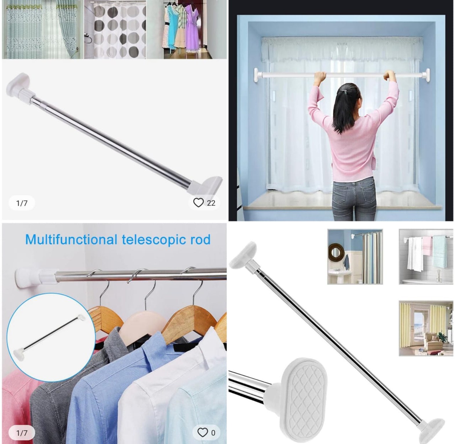 multipurpose extendable telescopic rod image