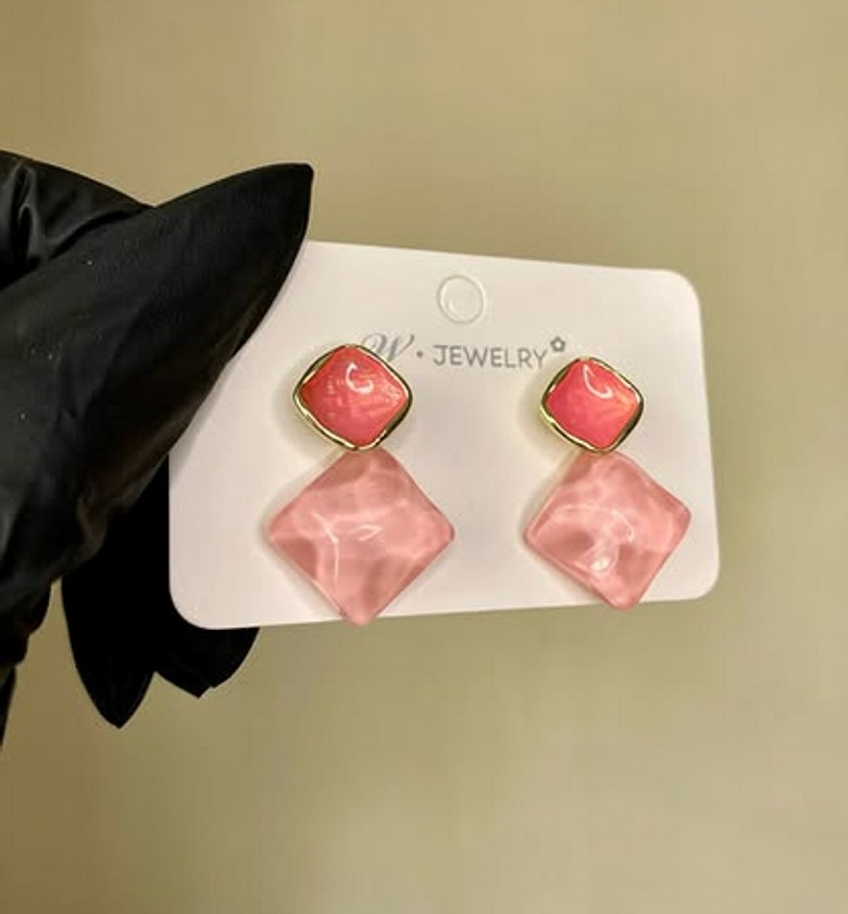 Acrylic Square Dangle Earrings image