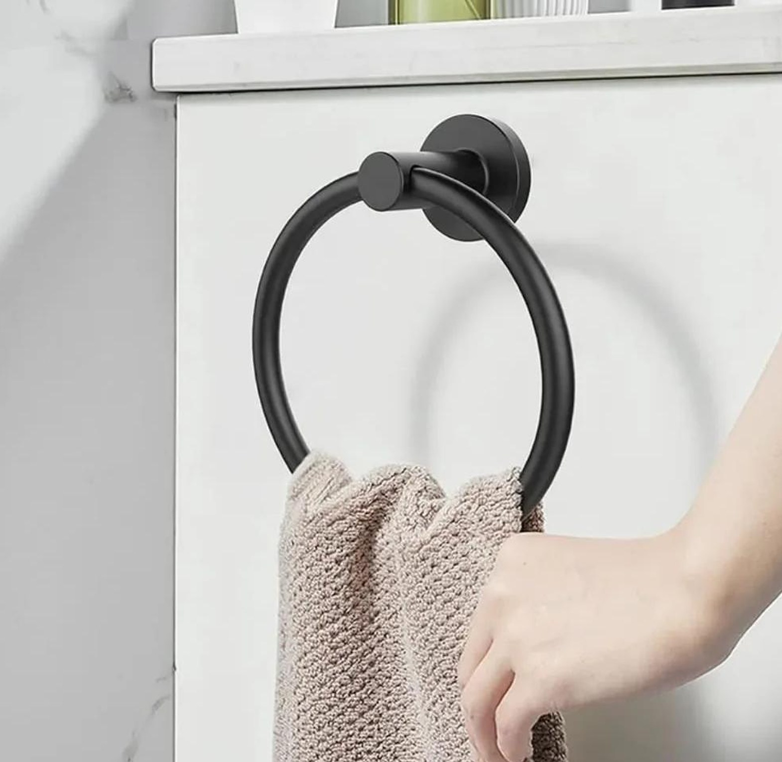 Stainless steel round Towel ring/ holder image