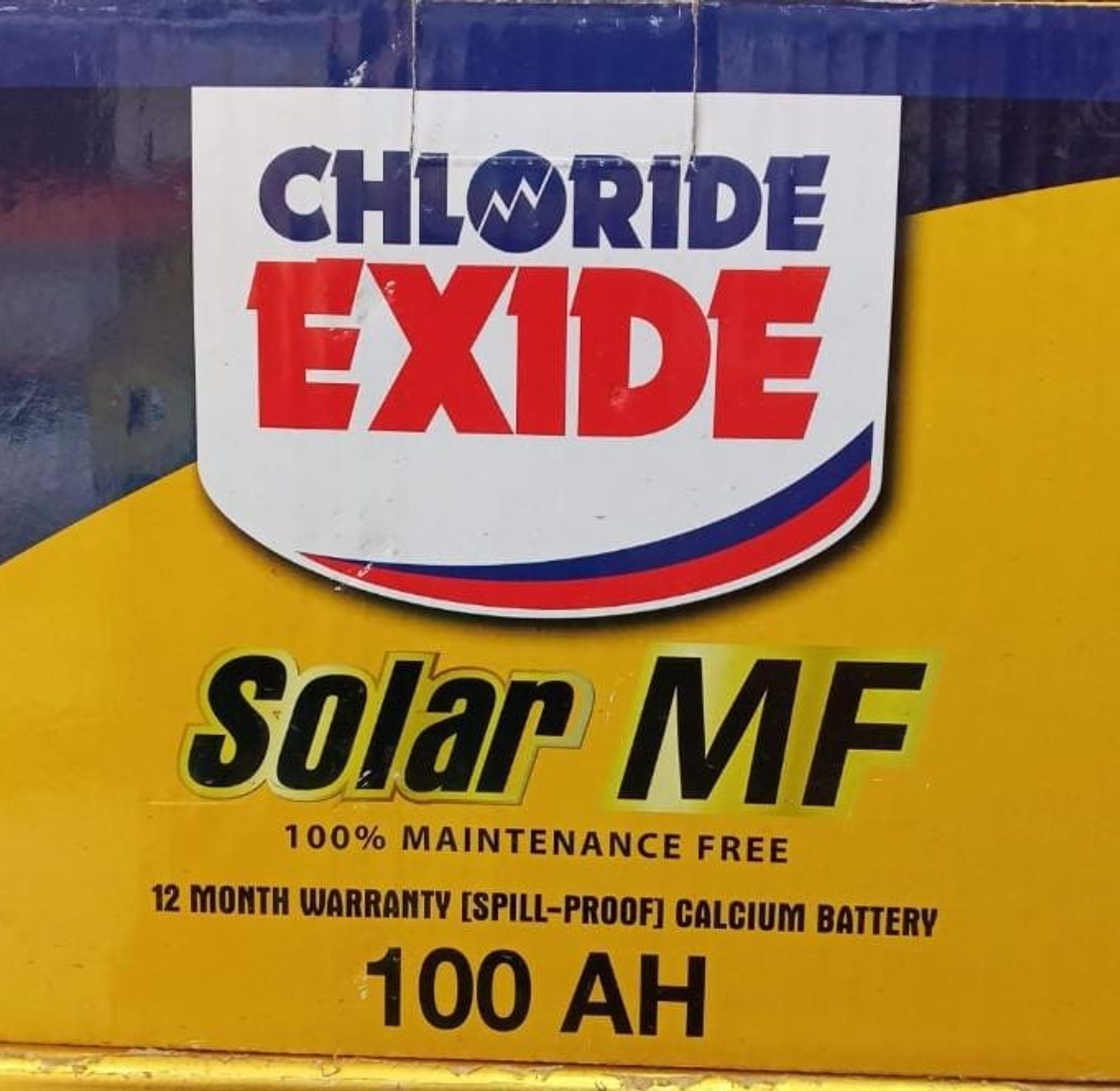 Chloride Exide Solar MF 100 Ah Battery.  image