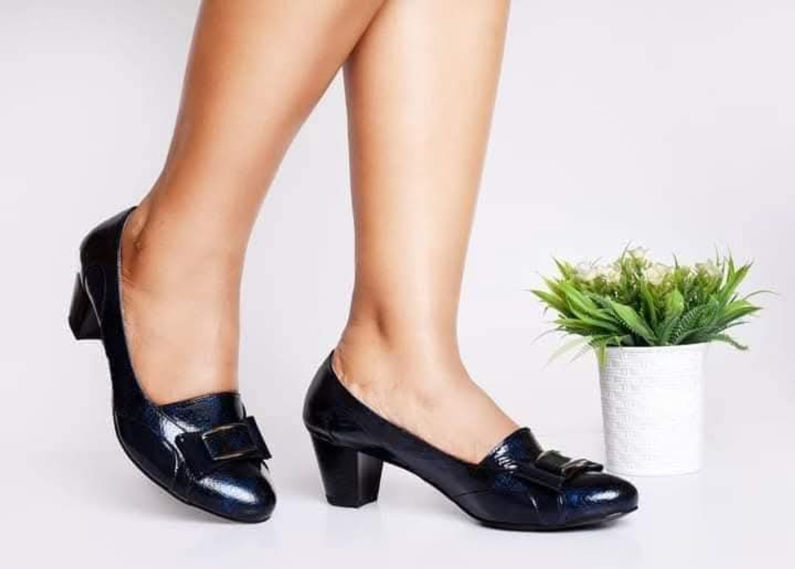 Turkish Premium Pure Leather Shoes – Navy Blue image