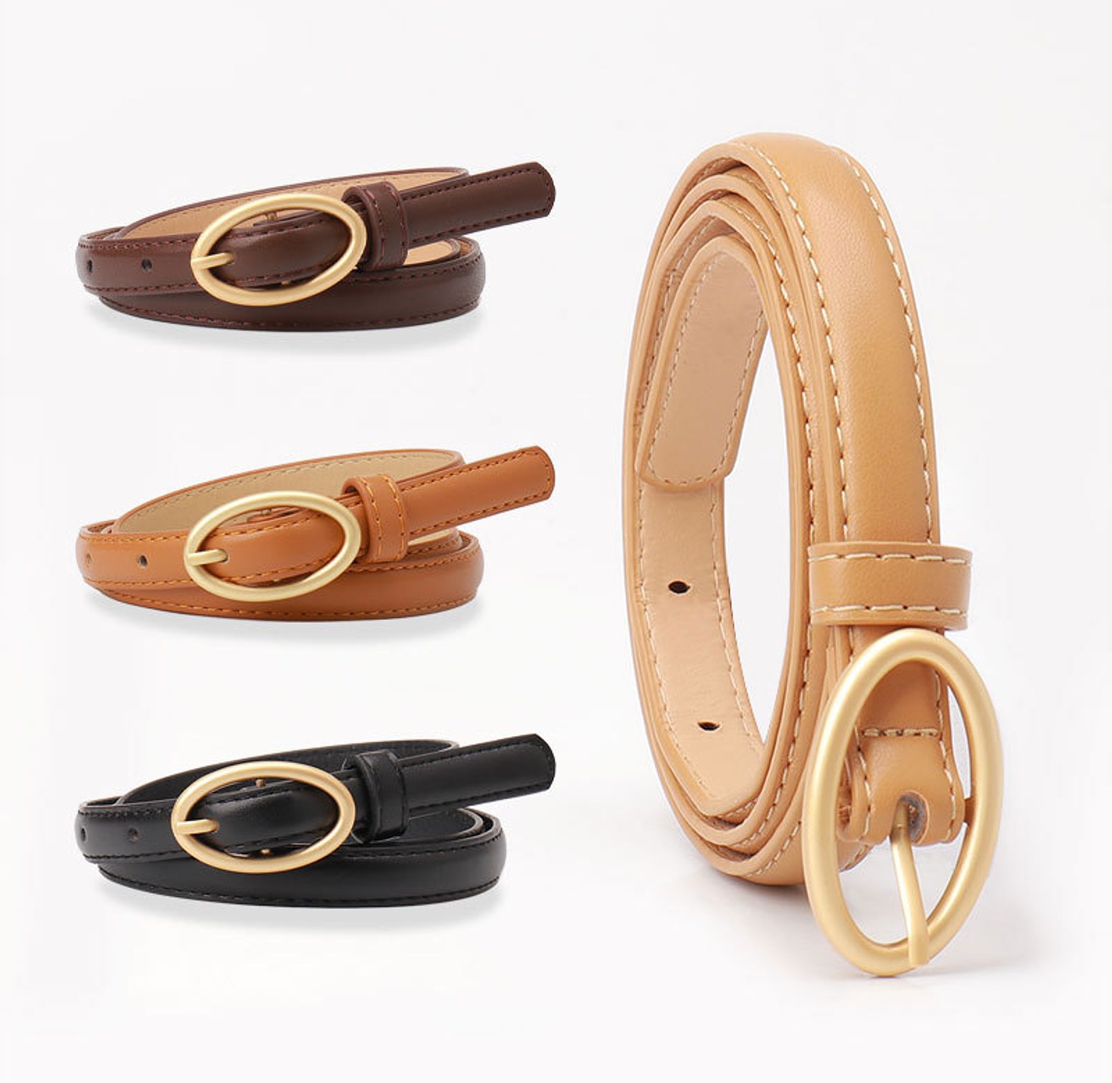 Oval buckle belts image
