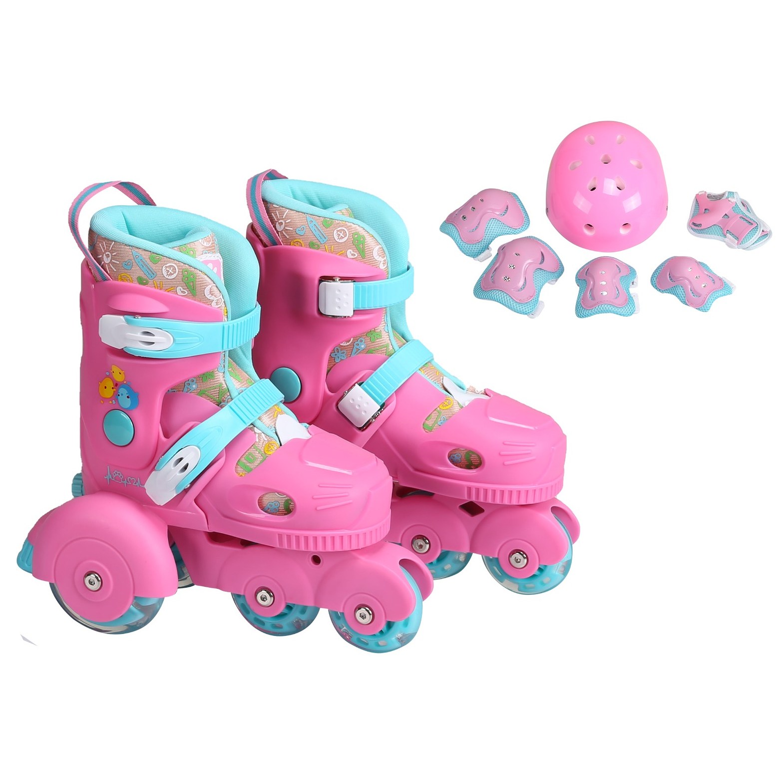📍Kids Trainers set(skate +hard helmet +guards)  image