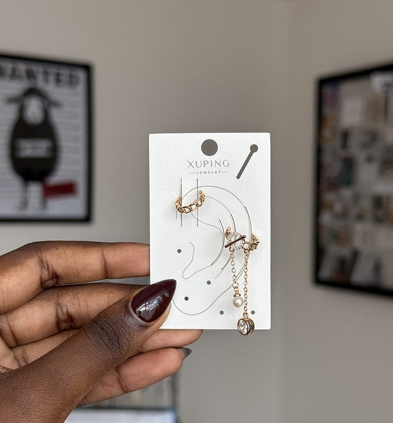 Orbit Tassel Duo Ear cuff image