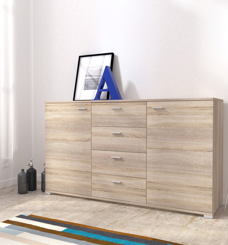 BUFFET 2 DOORS AND 4 DRAW image
