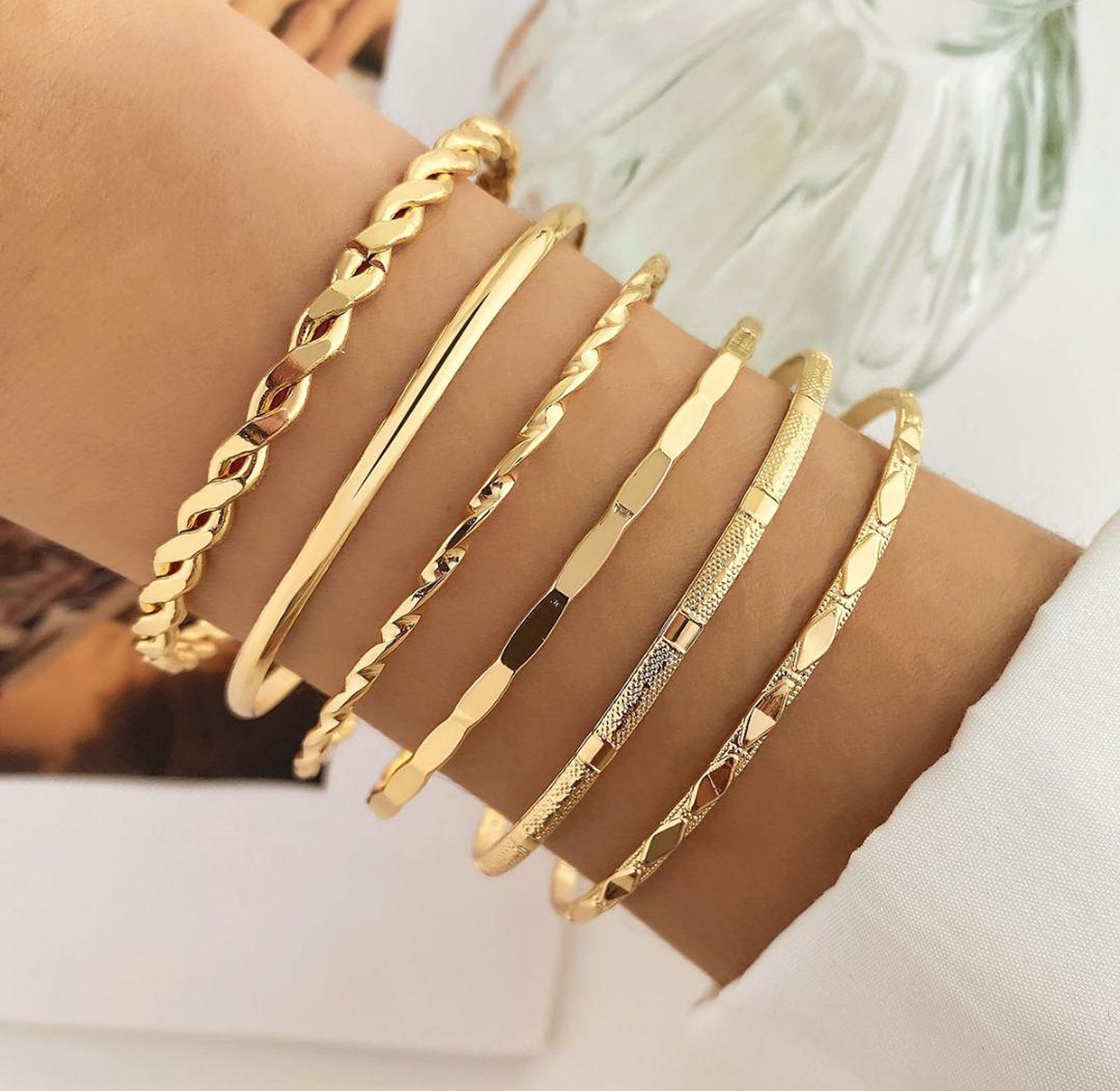 Stacked Gold-Toned Bracelets image