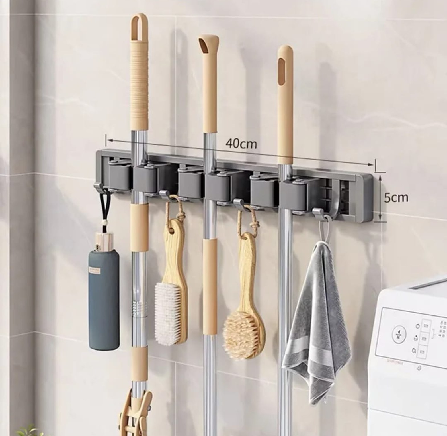 Wall-Mounted Mop Holder image