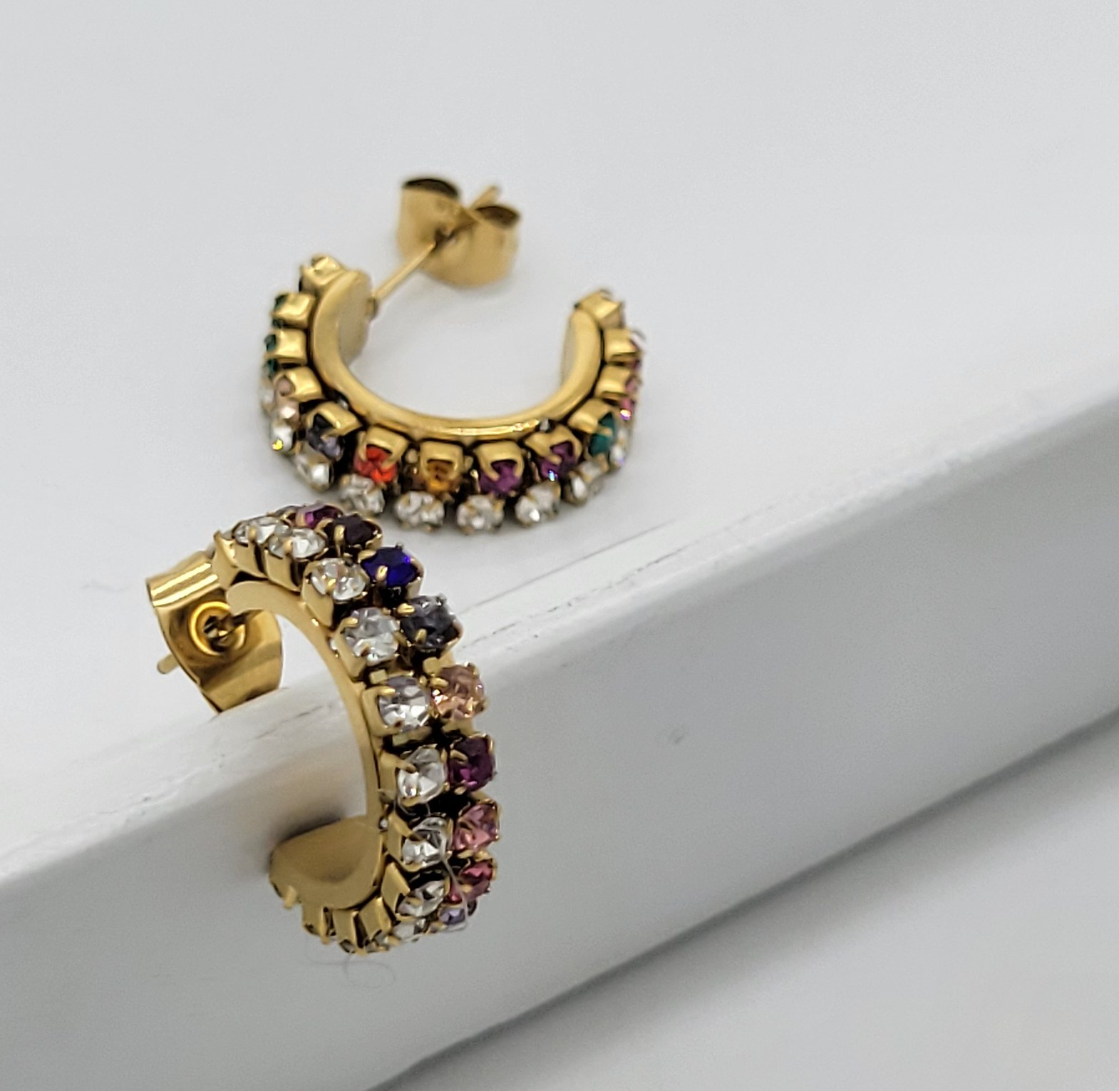 Crystal diamond earrings  image