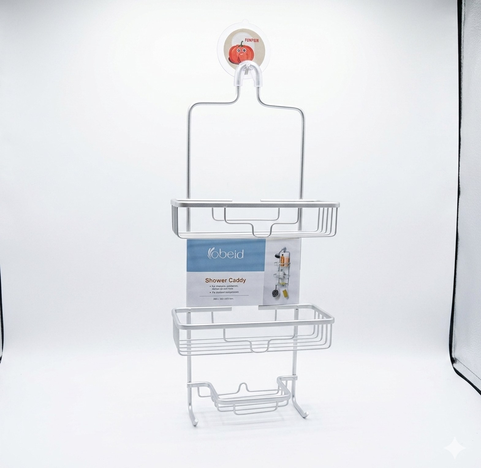 3-Tier Aluminum Shower Caddy Rustproof Bathroom Organizer Rack image