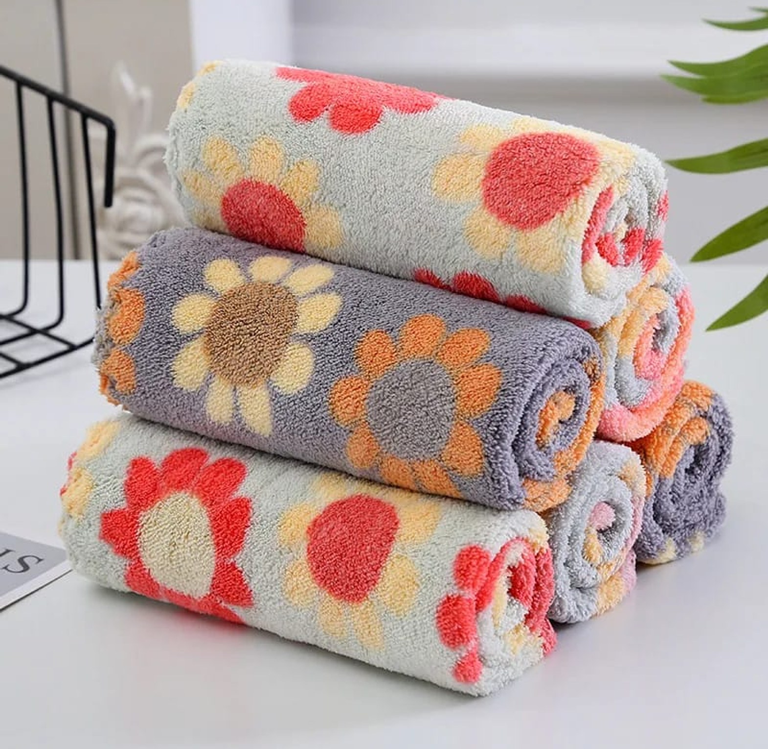 5Pcs 30X30CM Kitchen Cleaning Cloths Soft Absorbent Dishcloth  image