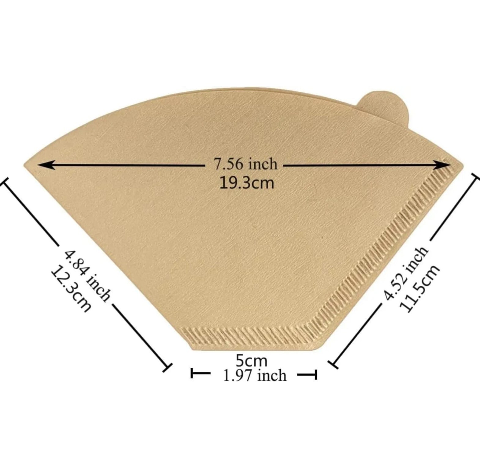 Coffee Filter Paper Size 02 Unbleached Brown (50 Pcs Set) - Premium Pour-Over Coffee Filters for Home Baristas & Cafes image