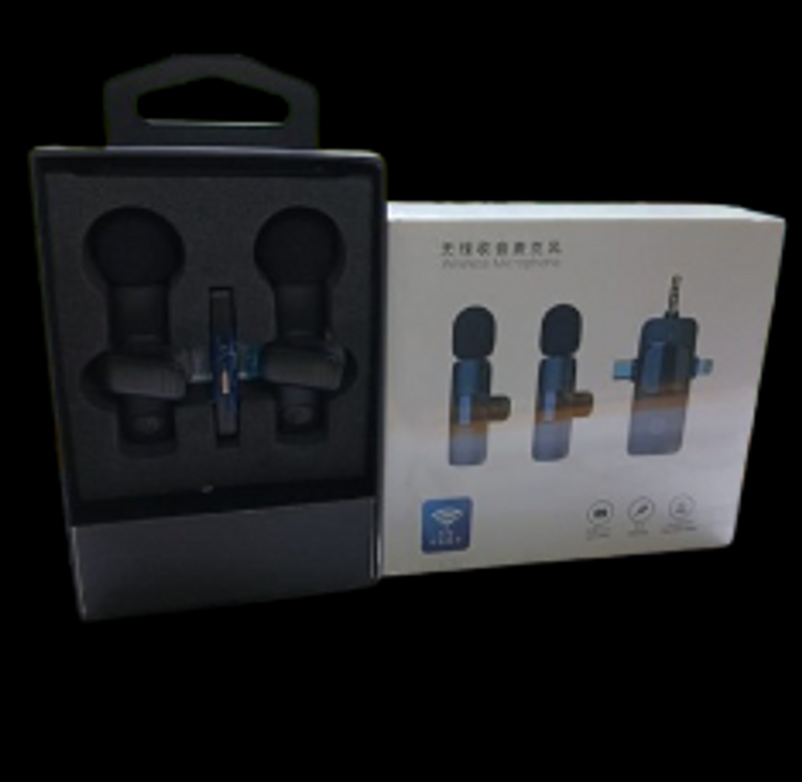  Portable, Dual Wireless Microphone K9 Wireless Lavalier Microphone Set. image