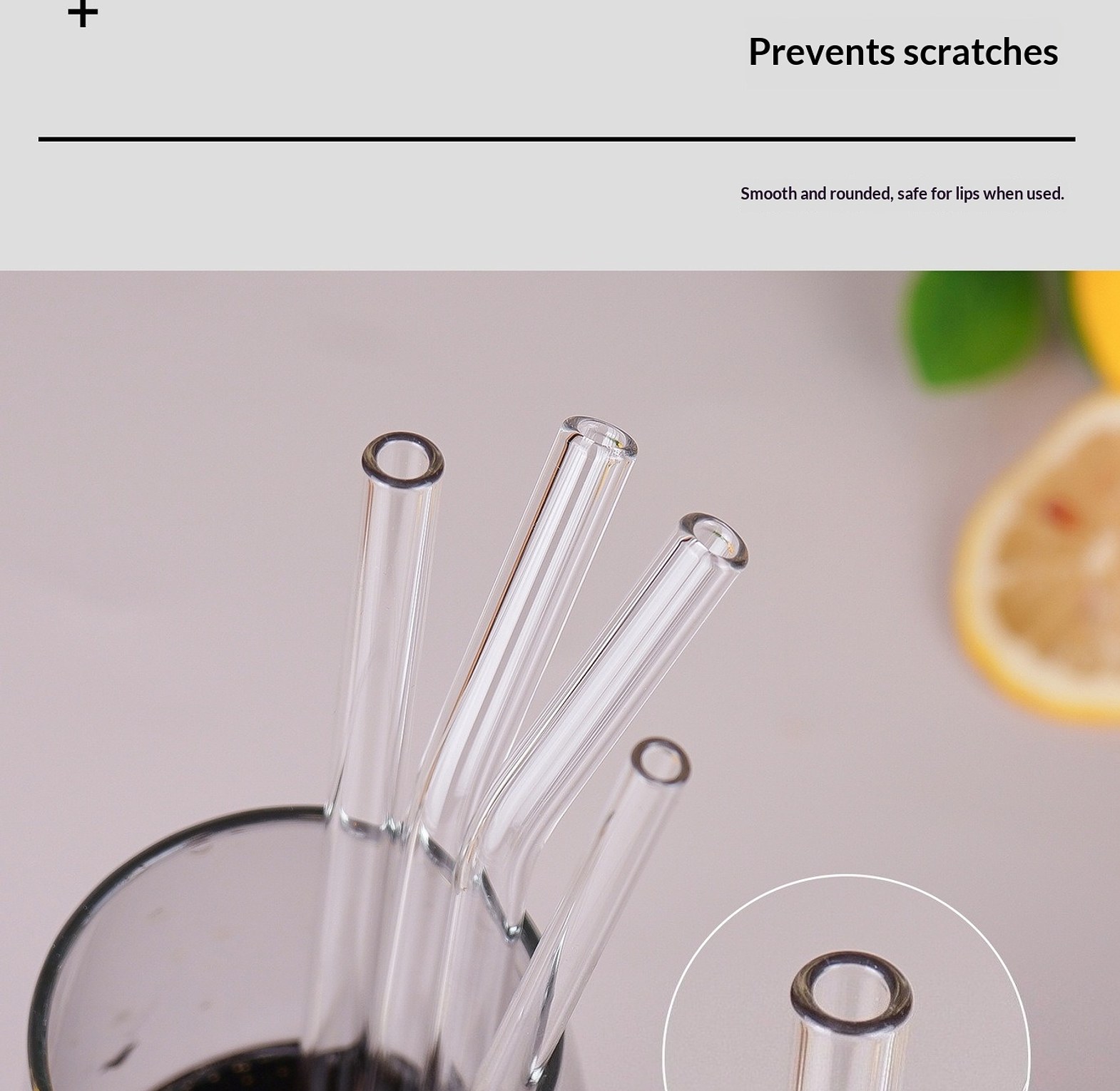 4pc Re-Usable Glass Straws image
