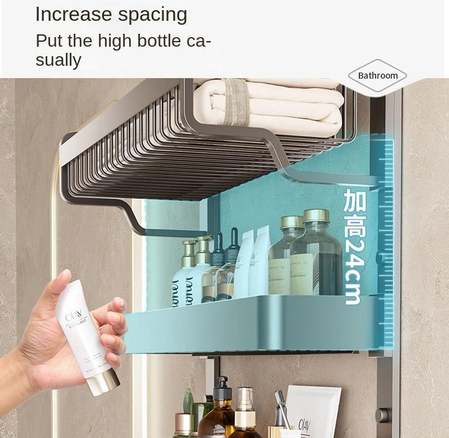 3tier multipurpose towel organizer image