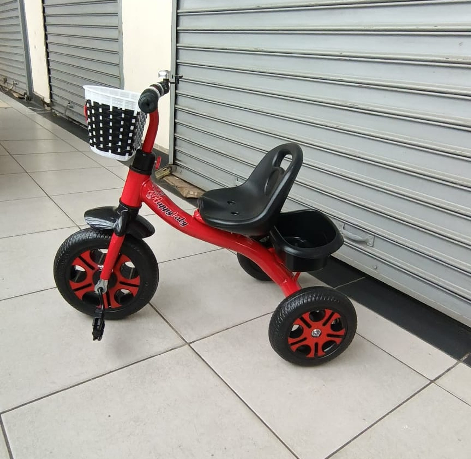 Kids' Modern Tricycle with Basket or Happy Baby Kids' Tricycle image