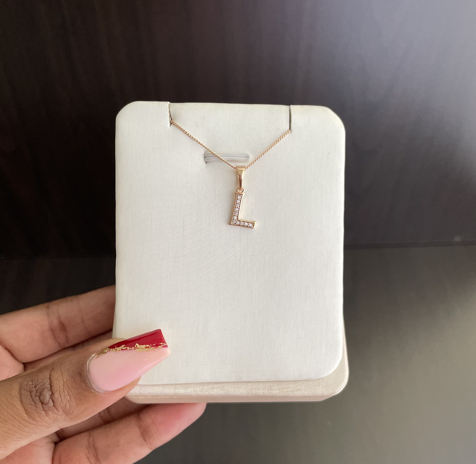 Initial Necklace - L image