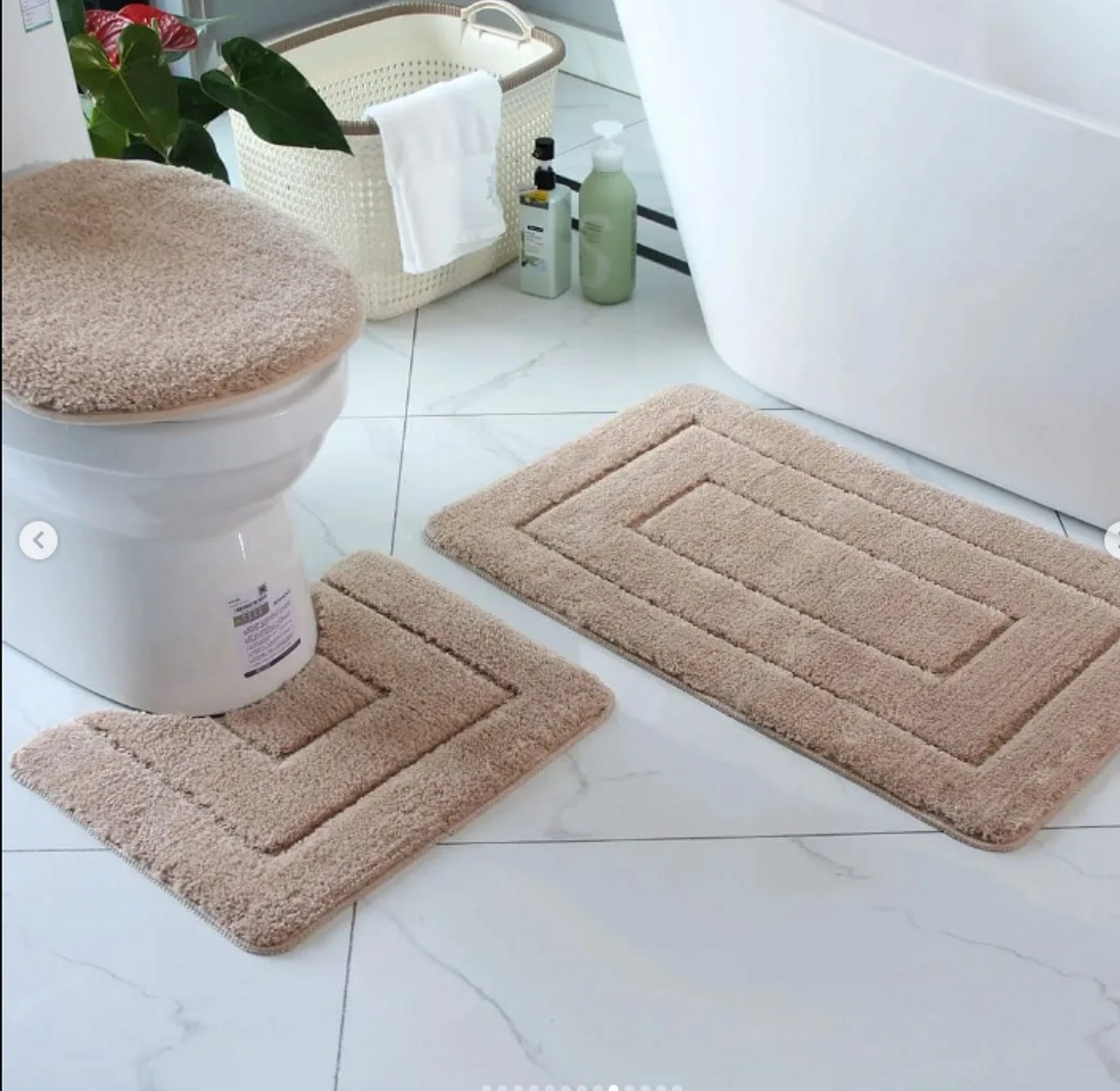 3pcs Bathroom mats image