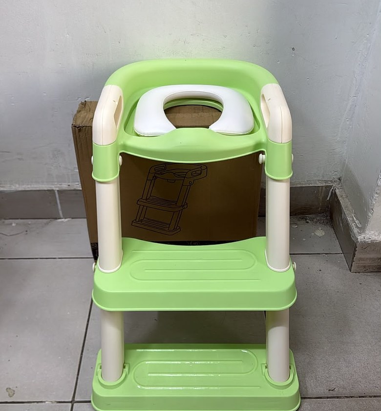 Kids Potty Training Toilet Seat with Step Ladder, Anti-Slip Steps & Soft Cushion image