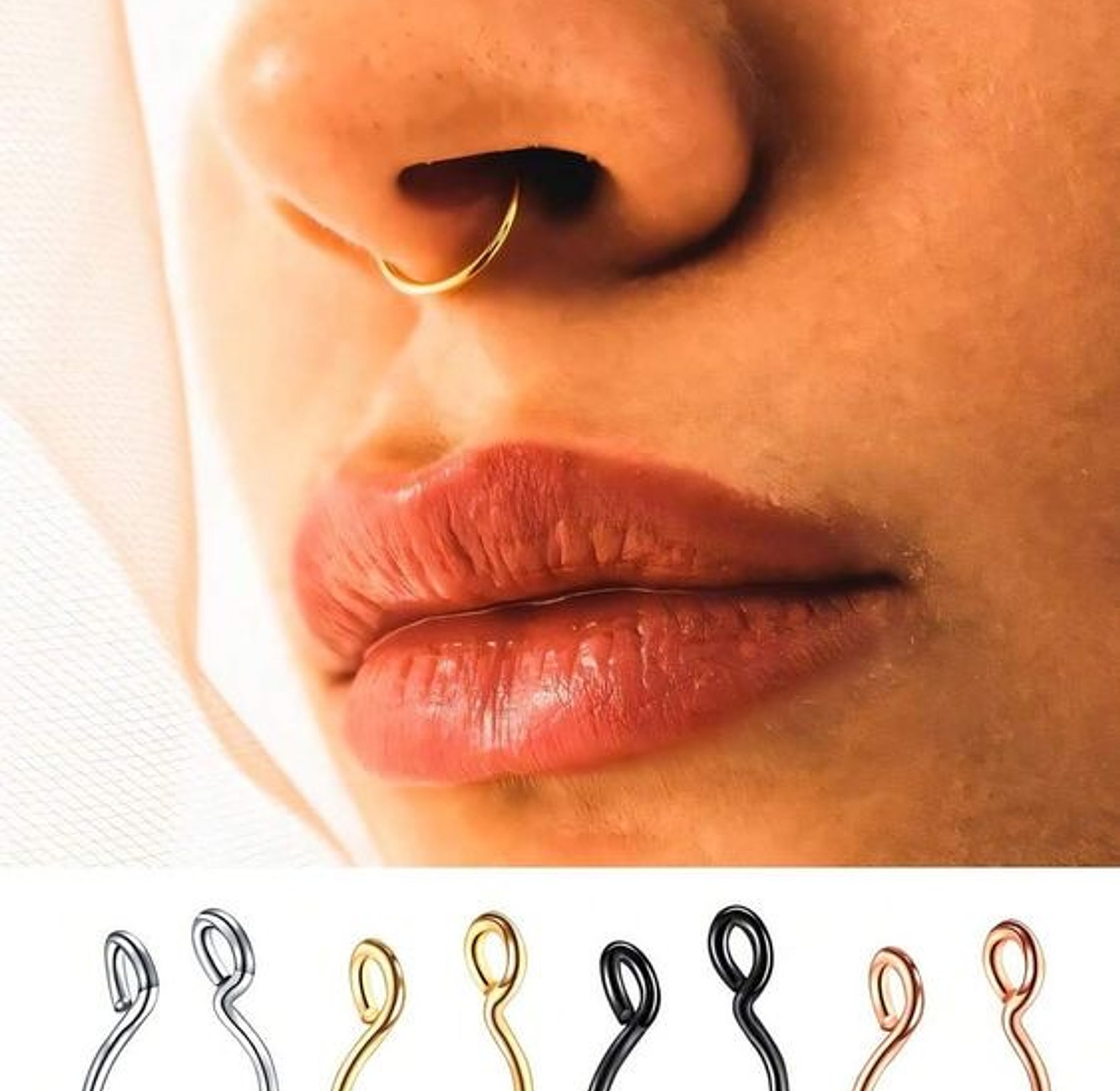 Minimalist faux septum  image