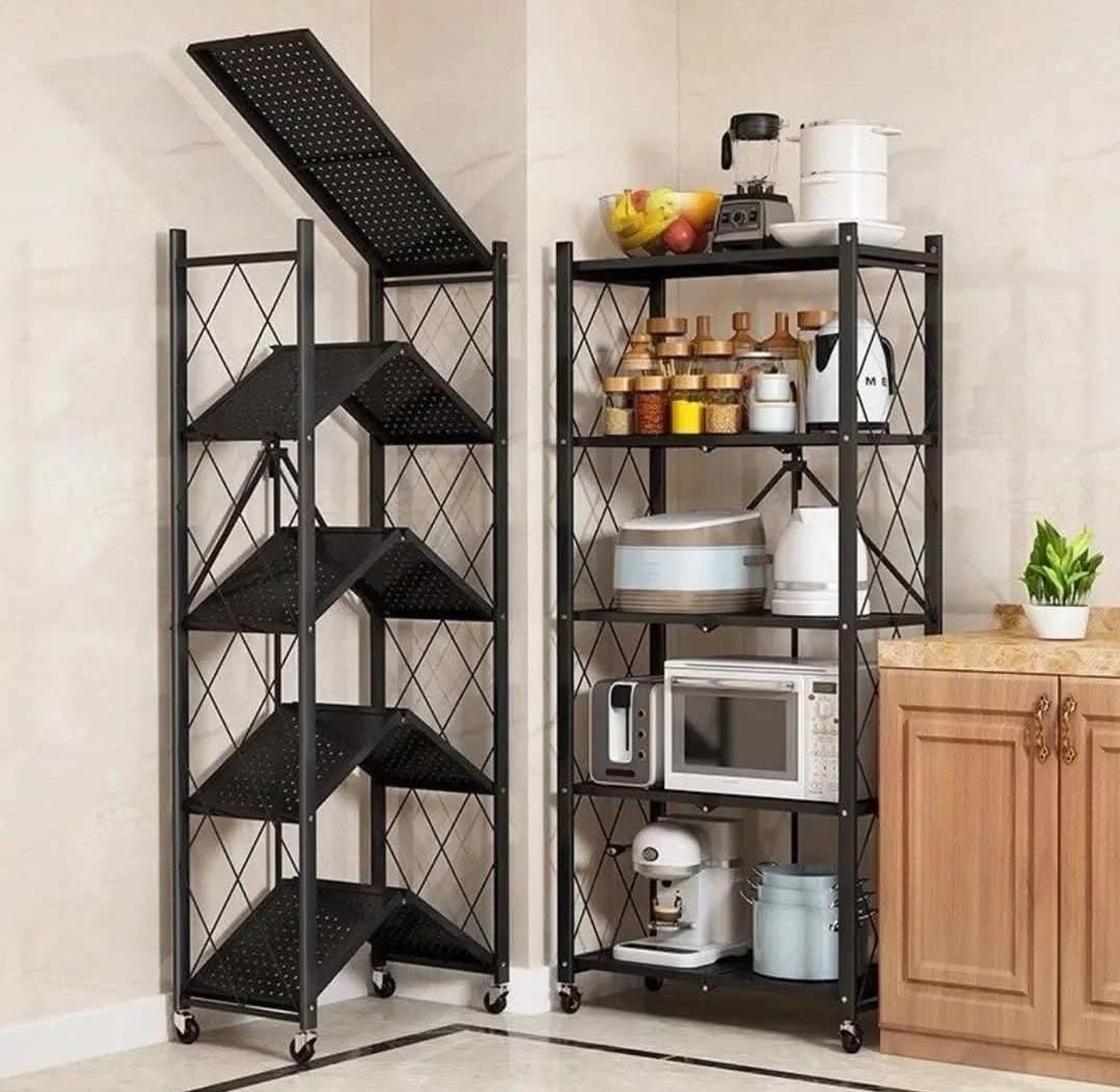 Foldable multipurpose Mettalic rack image