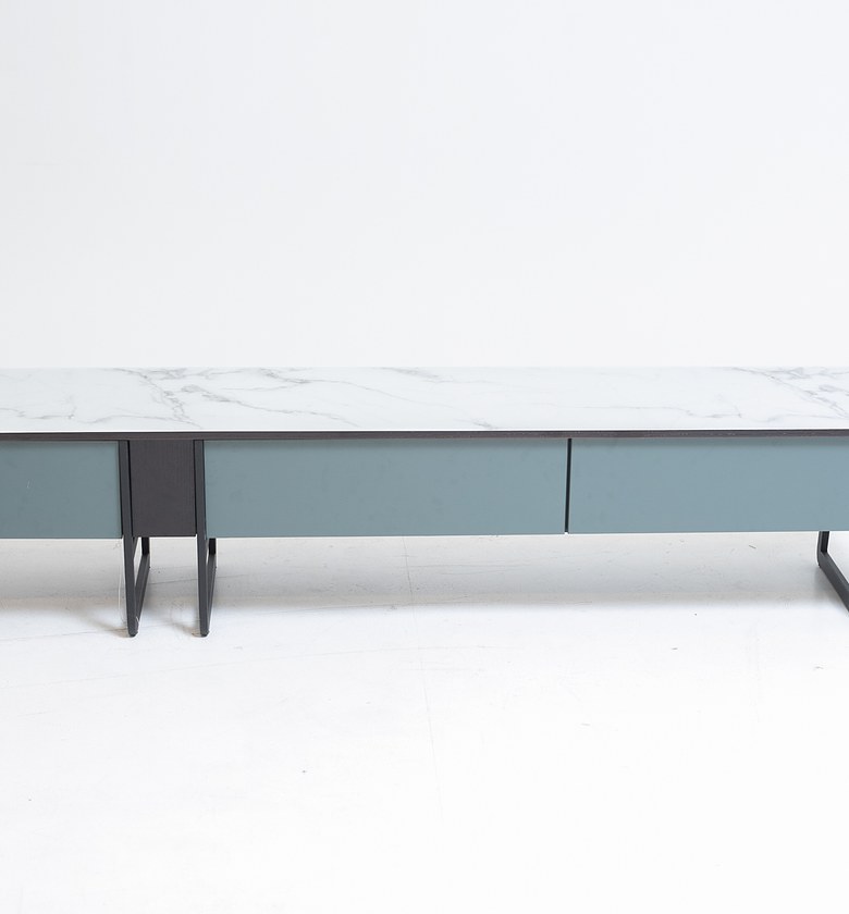 TV CABINET Material: MDF+METAL LEGS +WOOD VEENER image