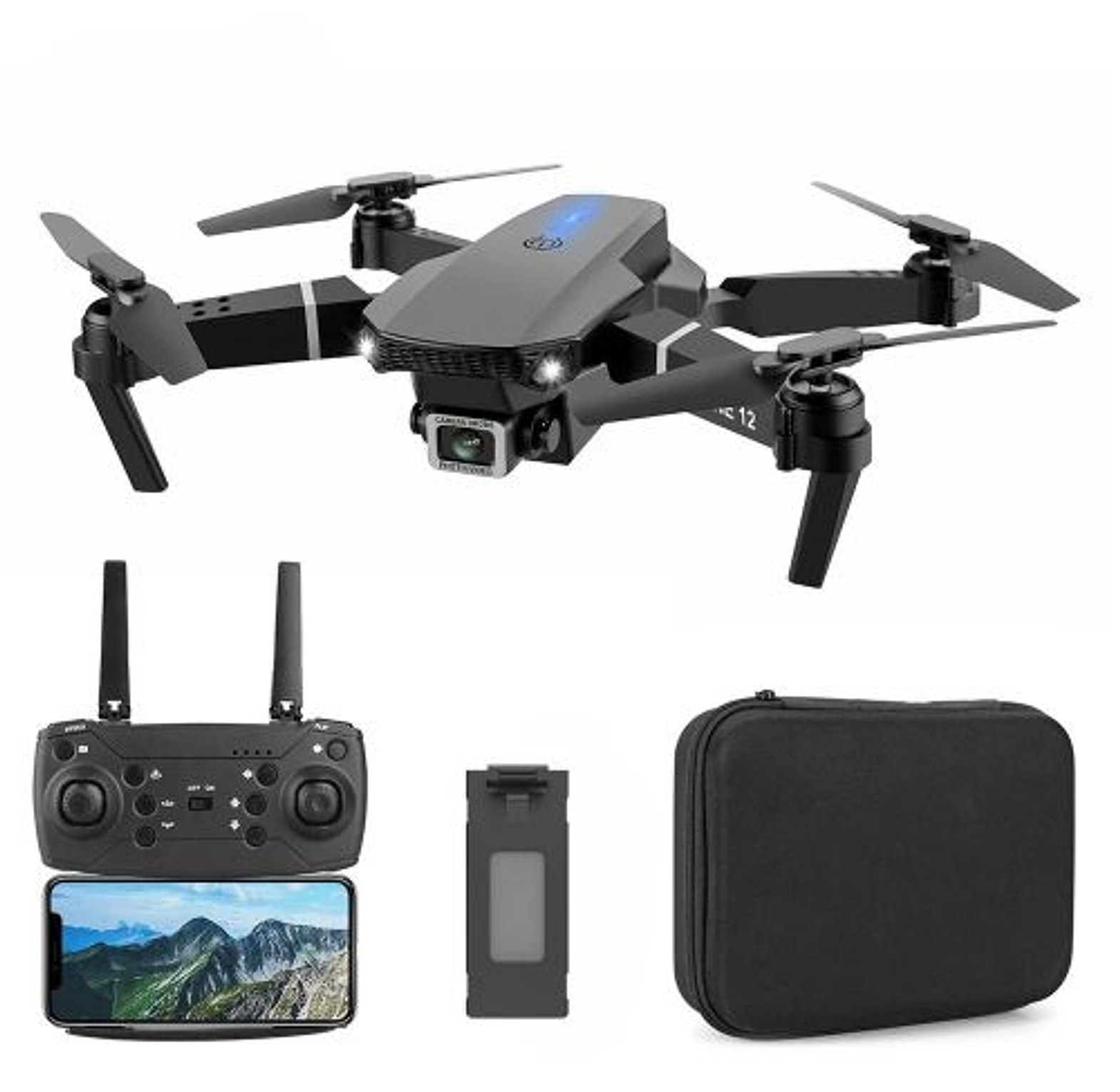 DRONE. Foldable Drone RC Quadcopter E88 Pro Drone with 4K Camera image