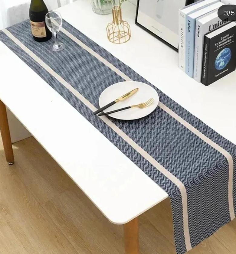 6 pcs Pvc table mats plus one table runner image