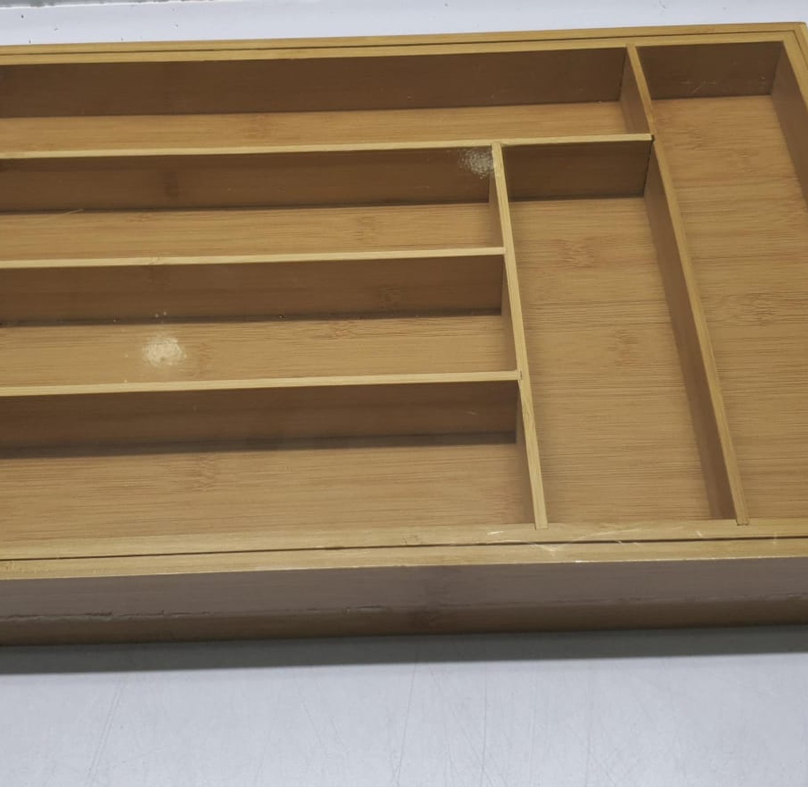 Multifunctional Expandable Bamboo Drawer Organizer image