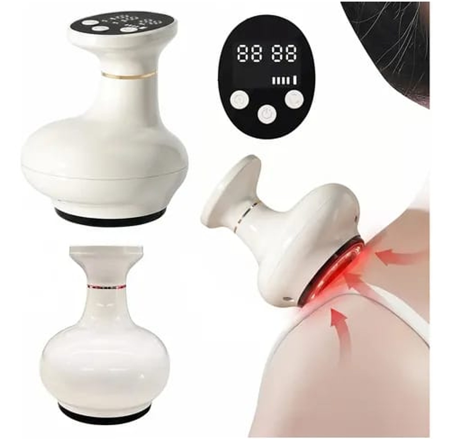 3-in-1 Electric Cupping Machine & Intelligent Scraping Massager with Heat Therapy – Portable Body Relaxation Device image