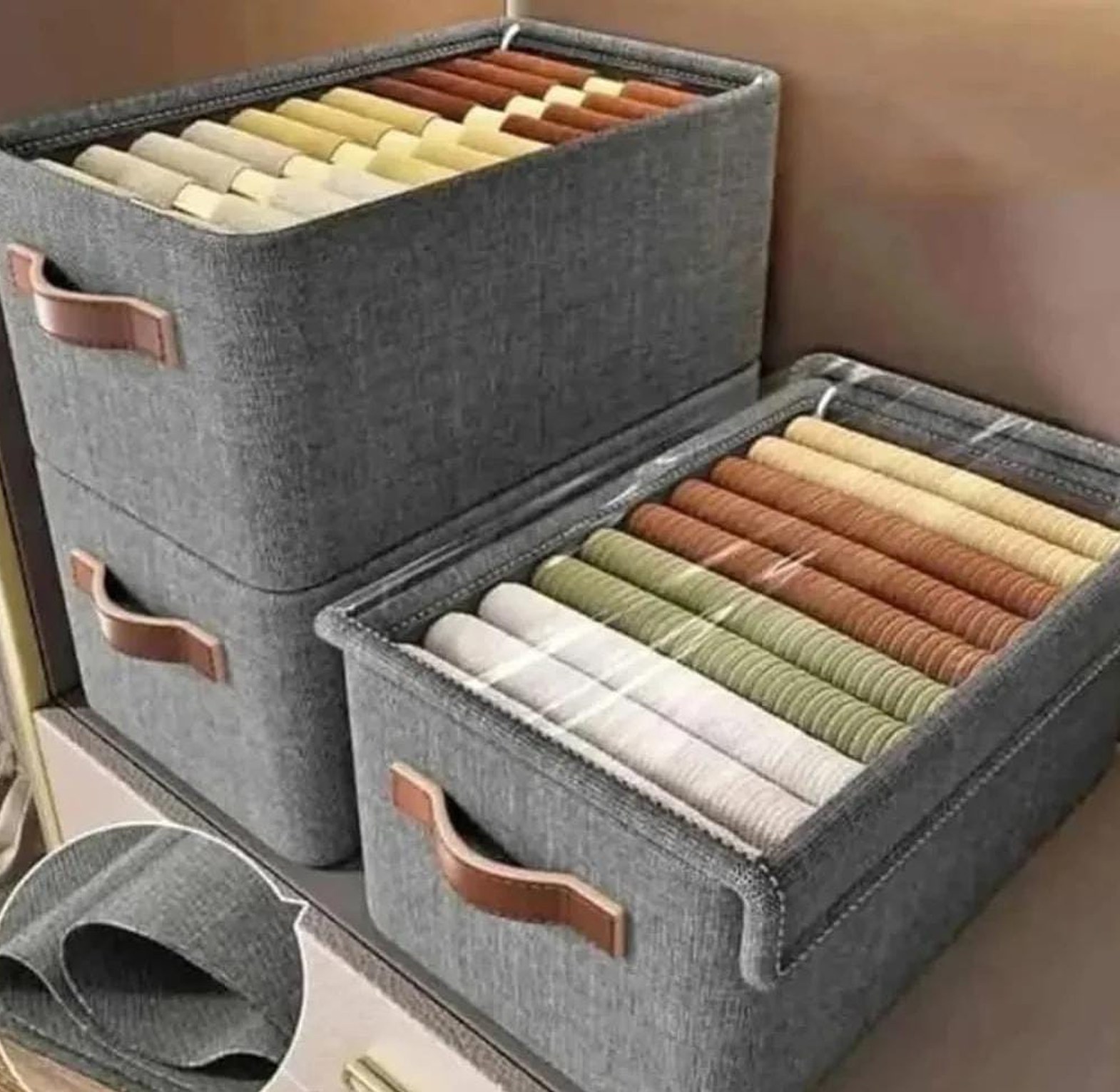 Foldable  Closet Organizer with a PVC Cover image