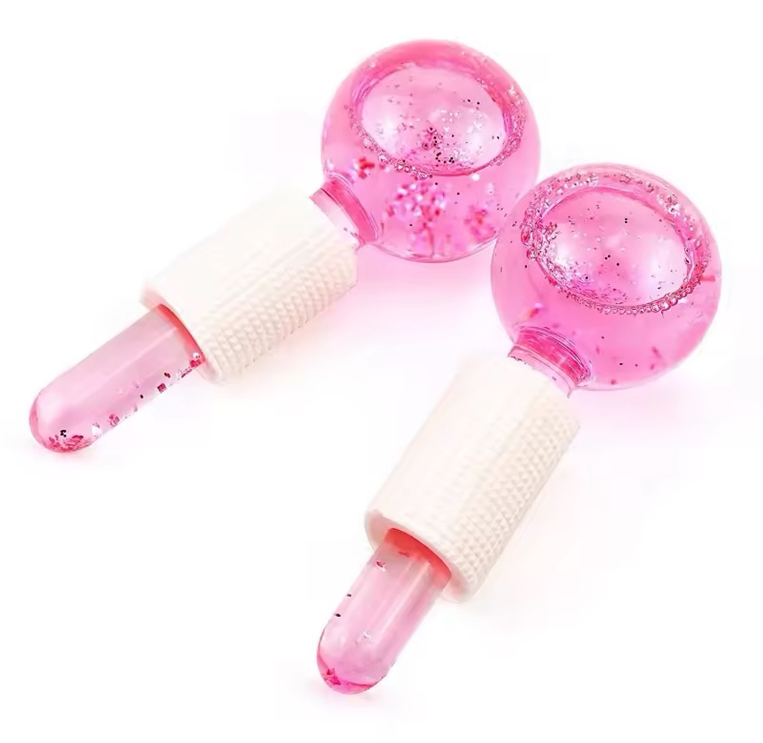 Facial ice globes with glitter image