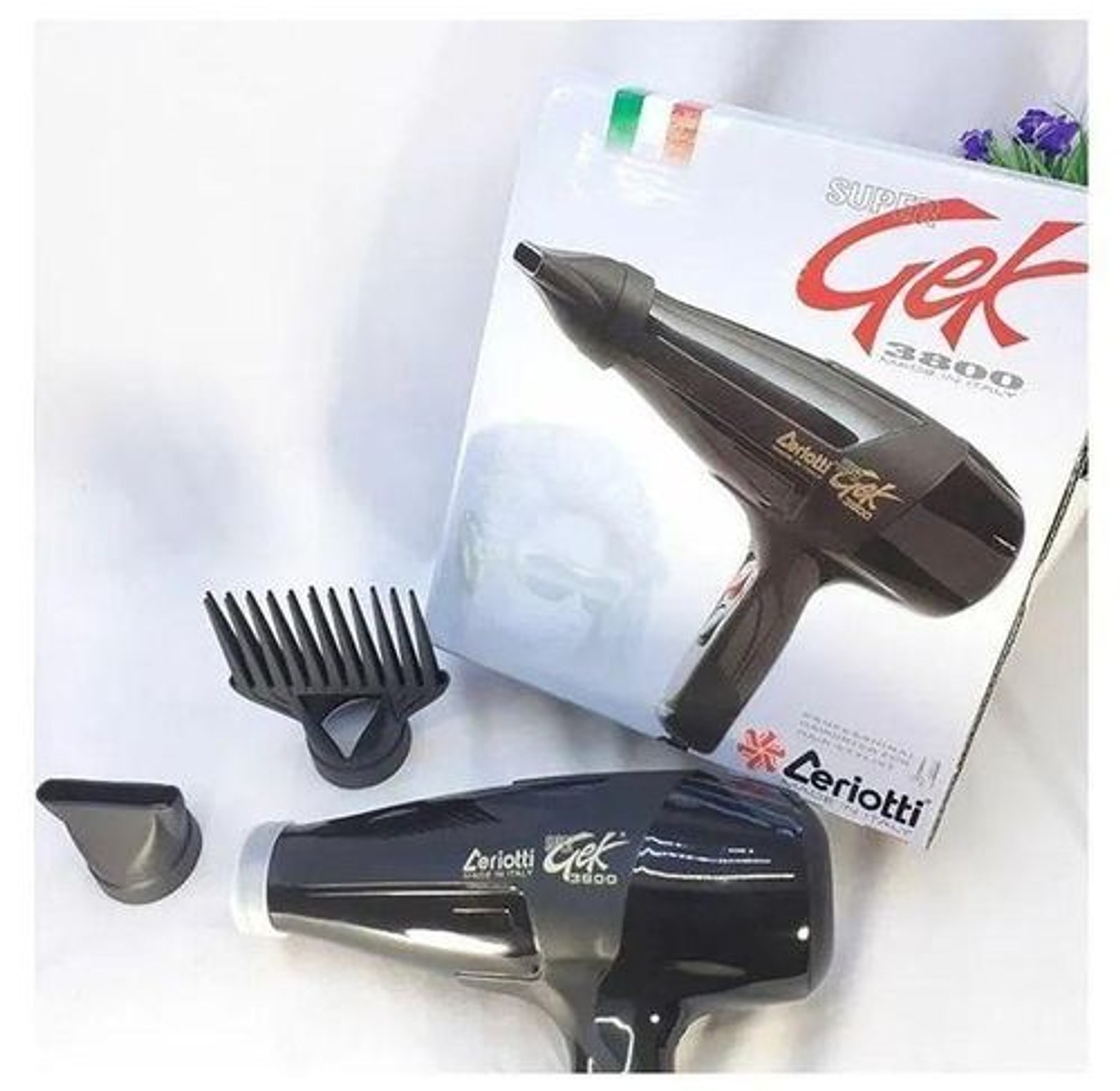 Ceriotti Heavy Duty Super GEK 3800 Blow Dry Hair Dryer Black image
