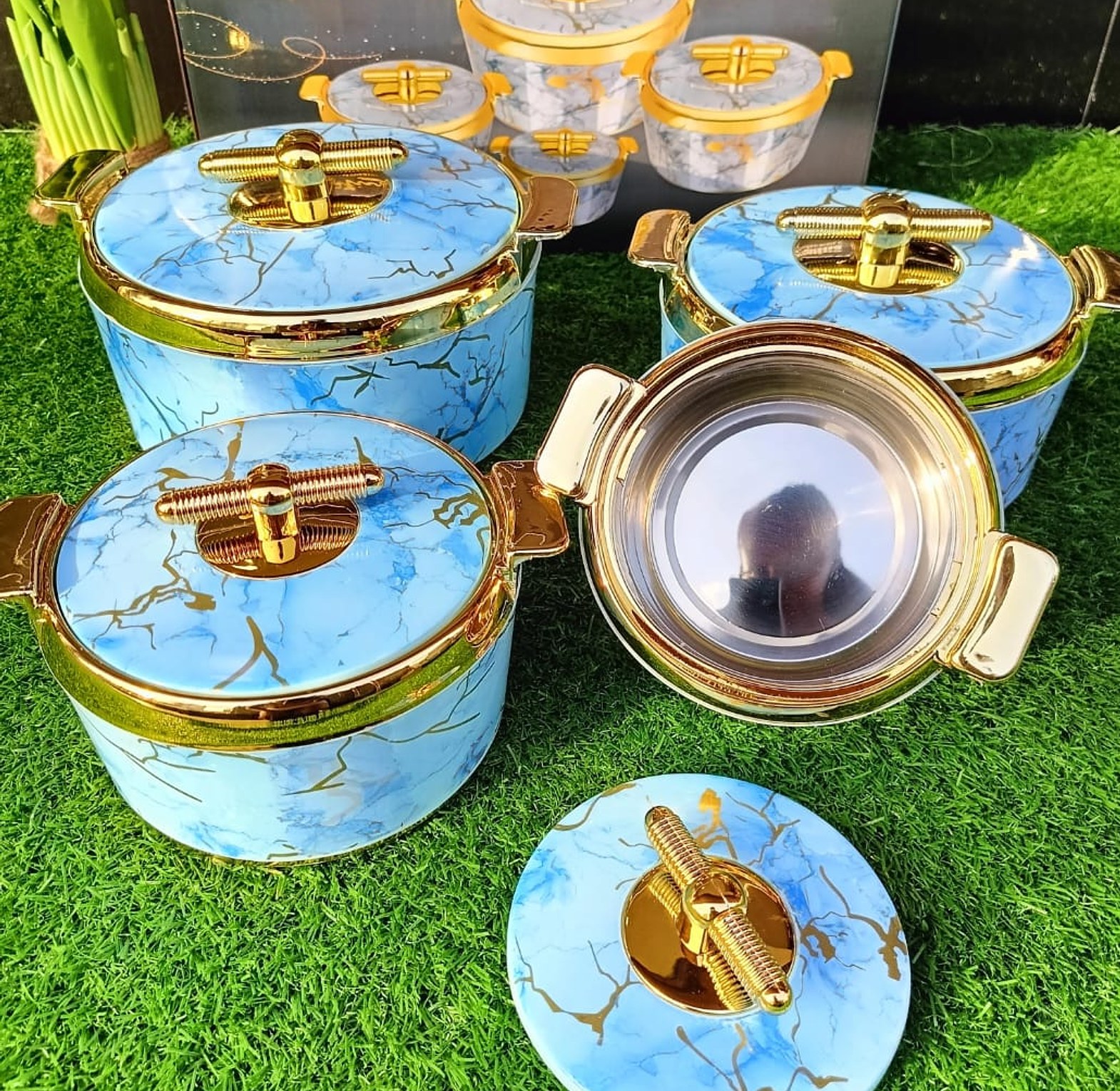 HOTPOTS. Signature Hot Pot Set Of 4 Pieces Pearl Platina Hotpots image