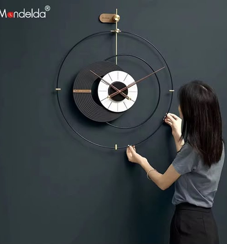 Abstract Luxury Wall Clock (Black) image
