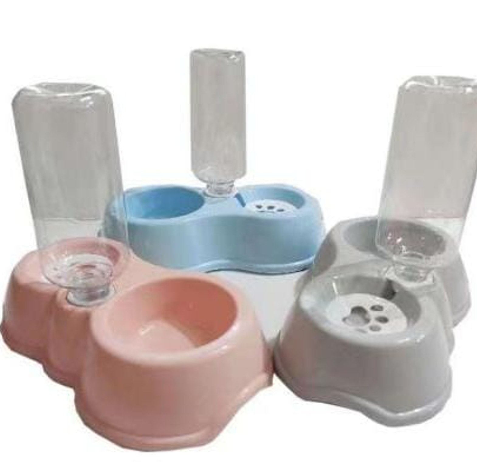 Pet Feeder Bowl With Water Bottle image