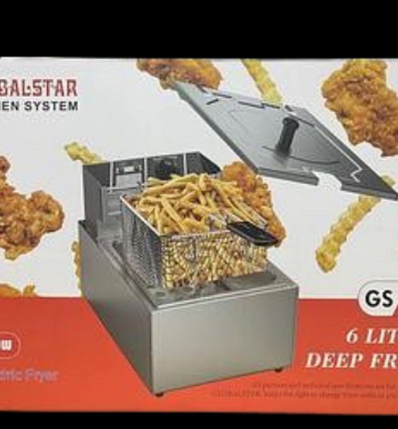 DEEP FRYERS. Globalstar 6 Litres Single Deep Fryer Perfect Kitchen Appliance For Anyone Who Loves To Cook And Fry Food. It Has A Large 6L Capacity image