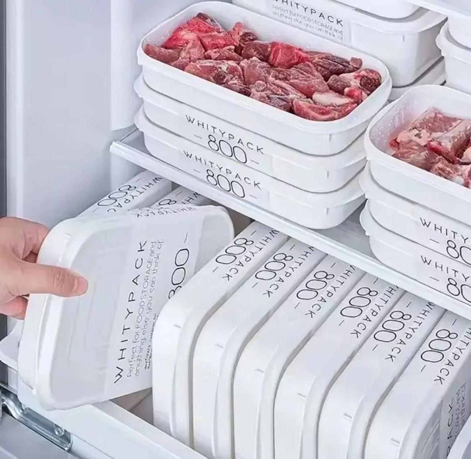 Freezer /fridge stackable food storage containers image