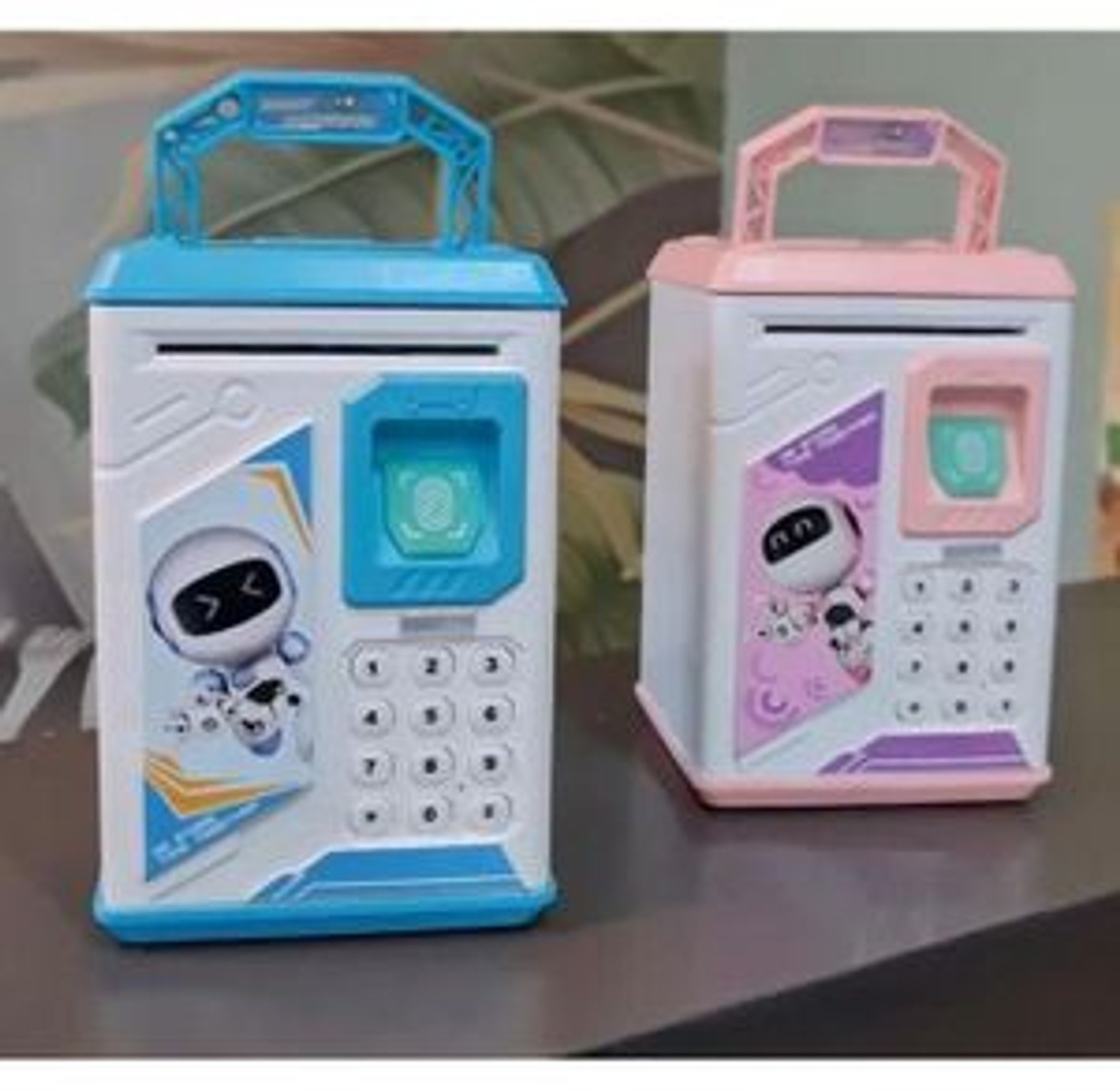 Piggy Bank. Electronic Robot Piggy Bank with Fingerprint & Password Safe image