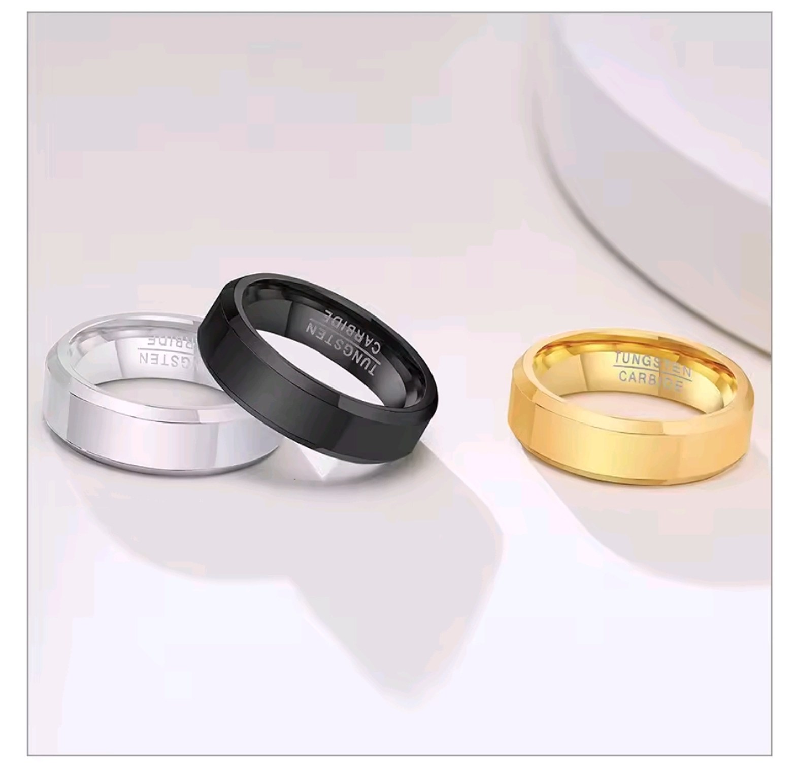 Tungsten carbide men's wedding band  image