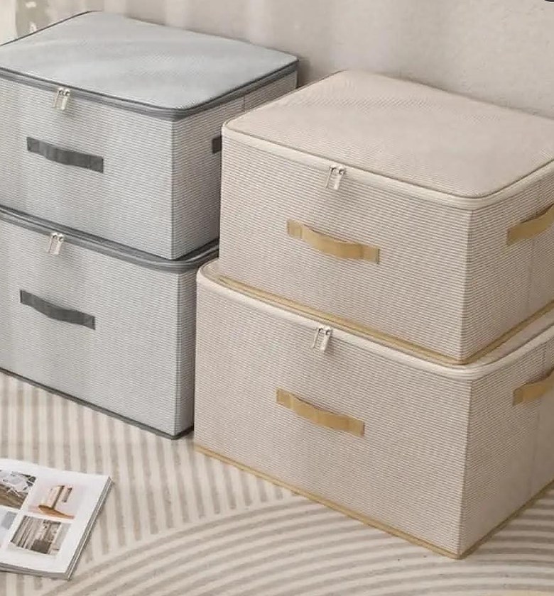 Large capacity foldable zipper storage box image