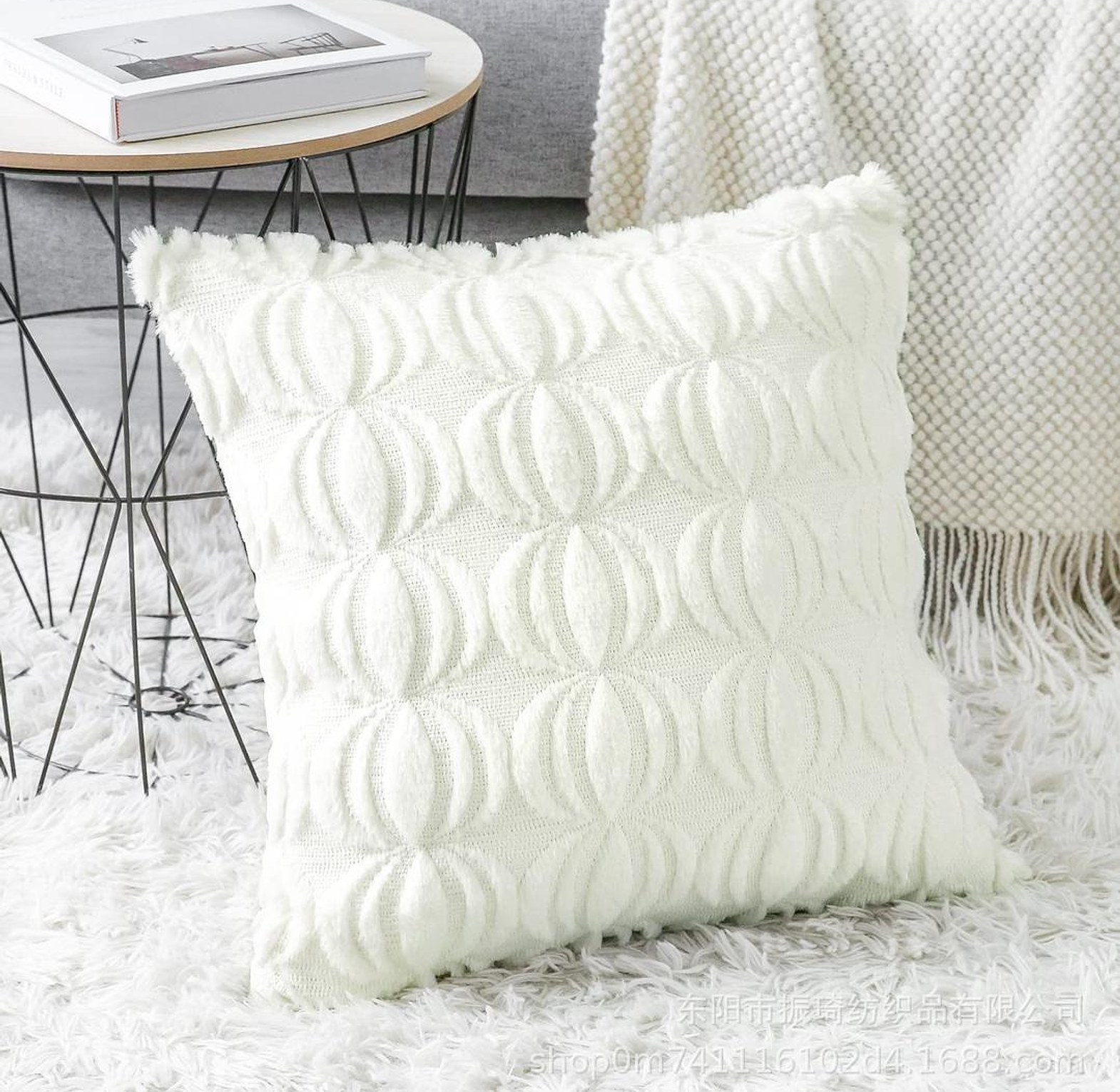 Home Decor Accent Piece 3d Pillowcase  Decor Faux Fur Texture image