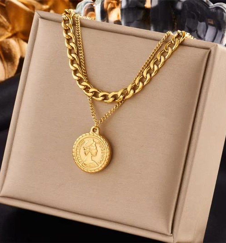 Coin Layered Necklace   image