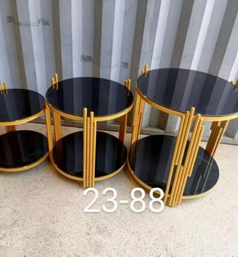 Black 3 in 1 executive pure marble table image
