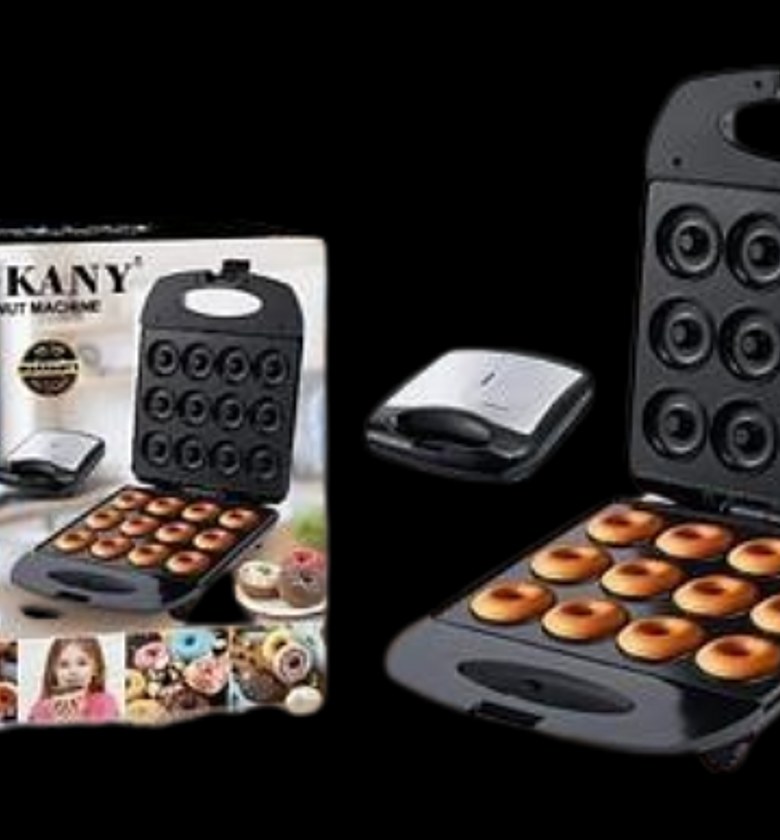 DONUT MAKER. Sokany Double-sided Heating Non-stick Coating Electric Donut Maker Machine-12 slots image