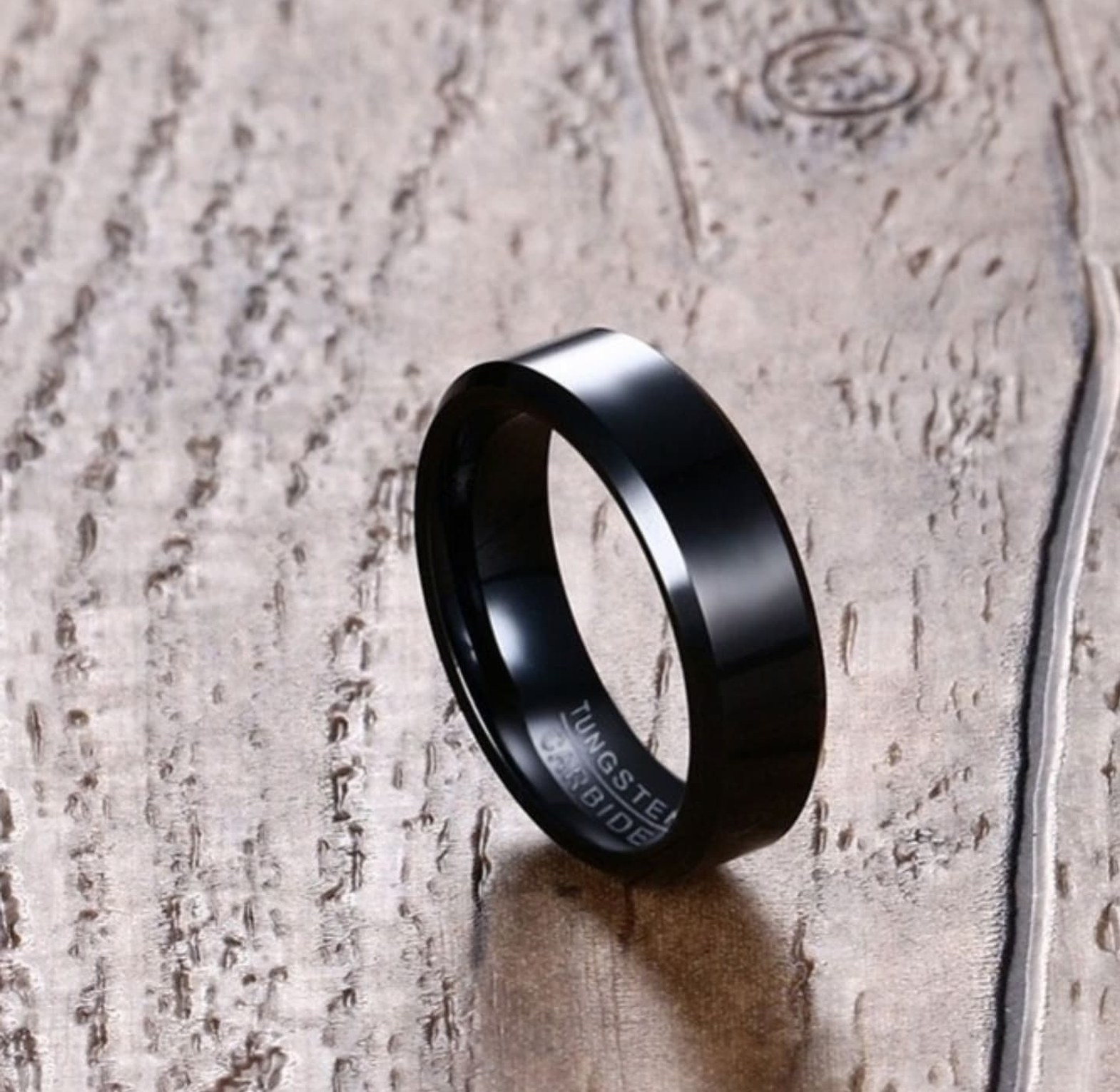 Tungsten carbide men's wedding band  image